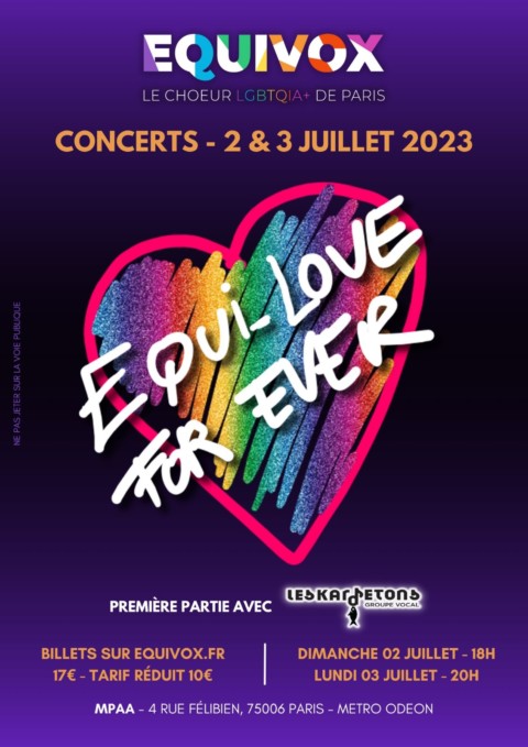 2 et 3 juillet 2023 – Spectacle “Equi-Love For Ever”