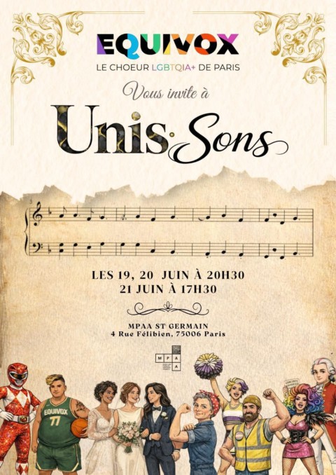 19, 20 et 21 juin 2026 – Concert Unis.Sons à la MPAA